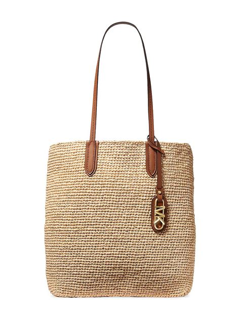 raffia bag michael kors|Michael Kors raffia tote bag.